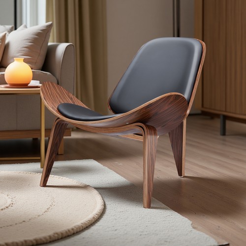 Hans wegner style - shell, lounge