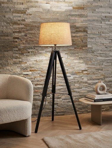 Lampadaire trépied métal