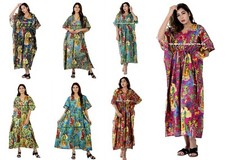 Indien Imprimé Coton Caftan
