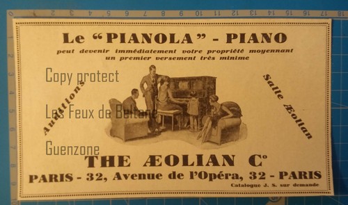 Pianola piano aeolian paris - piano,