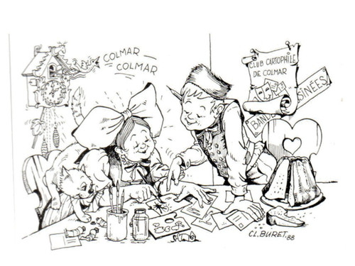 Carte postale claude buret - carte,