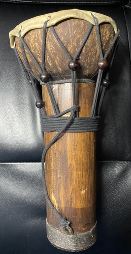 Hand carved wooden - carved, drum