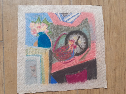 Pastel nature morte - , compositon