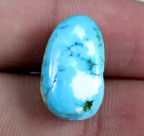 Bleu turquoise ct ovale - bleu, 15.50