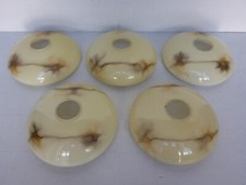 5 X Age Abat-Jour Rond Verre Lampe de Plafond Art Déco 50er Années