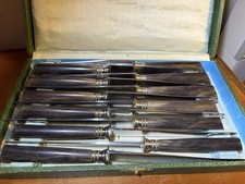 Coffret 12 Couteaux De Table Manche Corne Paris 