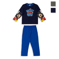 Pyjama Disney Mickey Mouse Long Manches Longues En Coton Enfant 5572