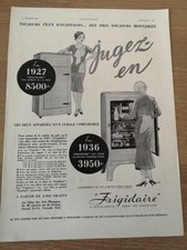 Publicité de Presse 1936 Figidaire réfrigérateur / Cuisinière Deville  - 3129