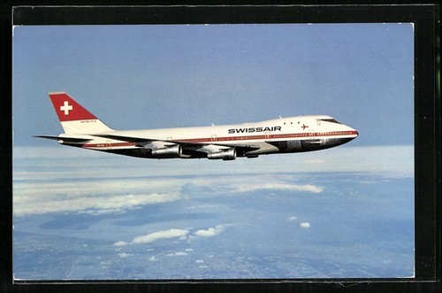 Carte postale swissair boeing - postale,
