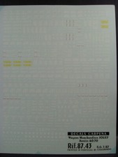 DECALS TRAIN 1/87 WAGONS MARCHANDISES JOUEF 1960/70 – CARPENA 8743