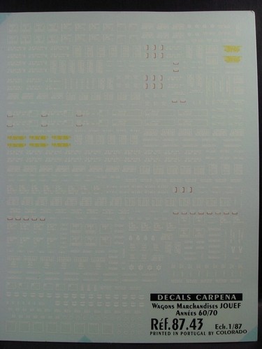Decals train wagons - decals, 1/87