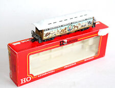 RIVAROSSI HO 2998 VOITURE, WAGON PUBLICITAIRE CIRQUE ANIMAUX, FOURGON PUB BARNUM