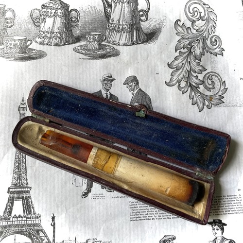 Fume cigarette ancien ambre - fume-cigarette, en