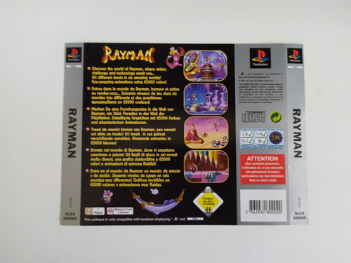 Jaquette verso arrière rayman - jaquette, verso/arrière