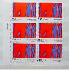 france.bloc de 6 numéroté du