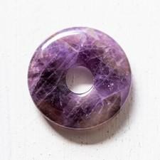 Donut pendentif AMÉTHYSTE 30mm Pierre Naturelle Collier Energie Reiki