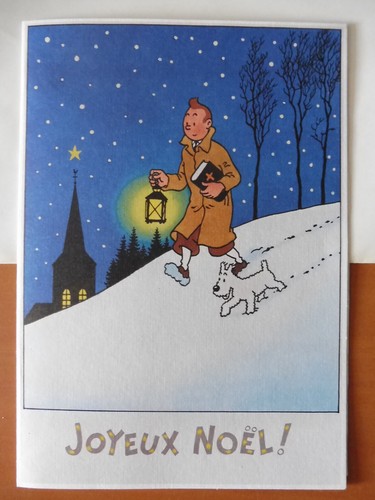Superbe carte voeux tintin - voeux,
