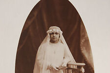  PHOTO ANCIENNE COMMUNIANTE - RELIGIEUSE - PRIE DIEU -ANCIEN TEXTILE //A1//