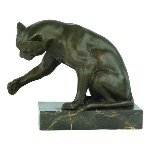 Sculpture chat cubiste - sculpture,