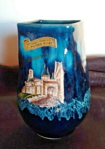 Vase sarreguemines bleus - vase,