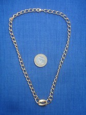 B33 Collier Chaine Pendentif Grain Café Plaqué Or Poinçonné Lot Bijou TBE