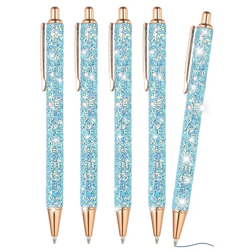 Stylo bille pailleté 5pcs - stylo, pailleté,