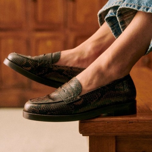 Sezane brown leatherloafers - sezane,