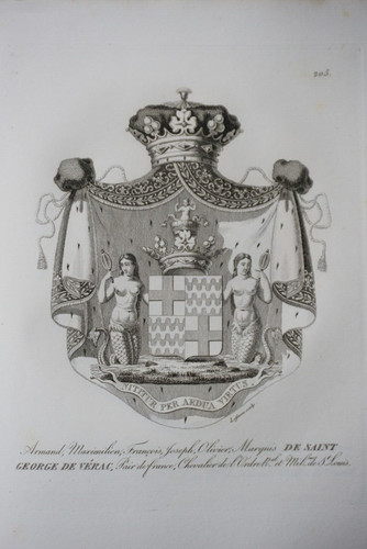 Gravure blason heraldique - gravure, de