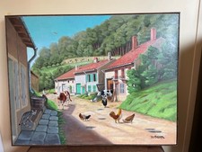 Tableau huile sur toile J.B