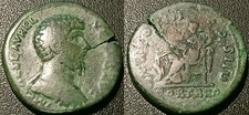 Lucius Verus - sesterce La Fortune - 163 AD, Rome buste rare ! RCV#5369var