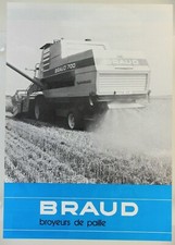 prospectus brochure Moissonneuse batteuse BRAUD broyeurs de paille Schnitter 