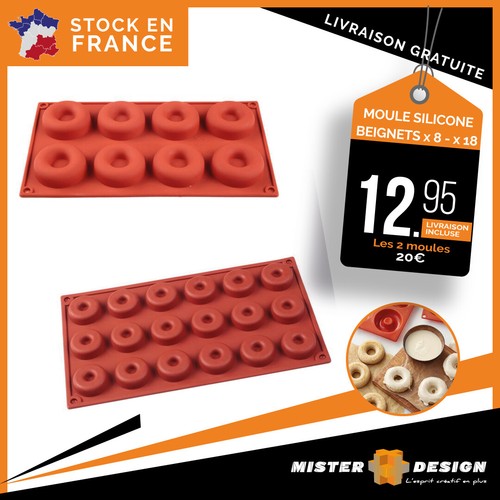 Moules silicone beignets - silicone,