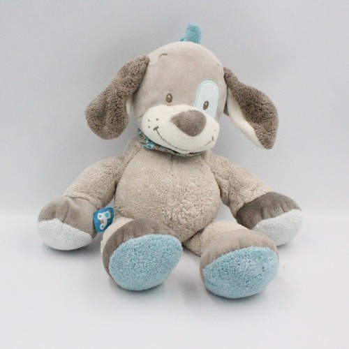 Doudou chien gris - , bleu