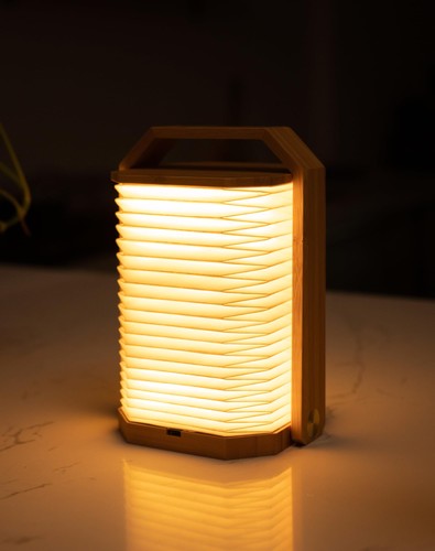 Lampe table bois - de, avec