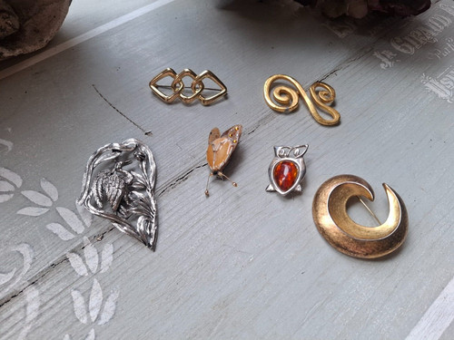 Lot broches vintages - broches,