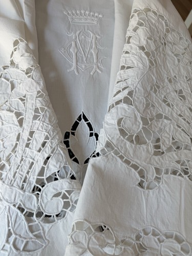 Drap ancien lin - , château