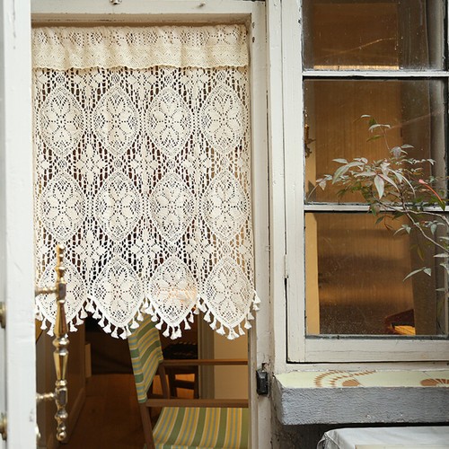 Rideau demi voilage crochet - en,