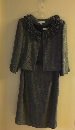 Dressbarn gray tweed lined - tweed,