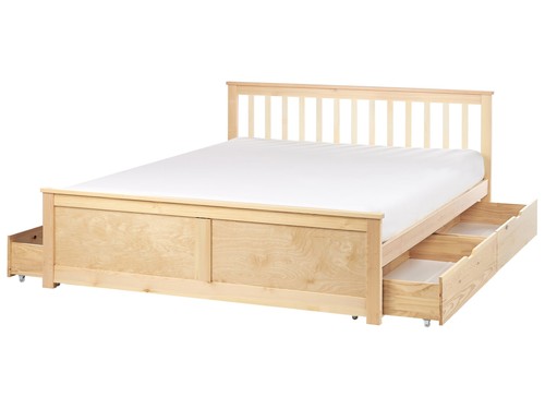 Lit double minimaliste bois - minimaliste,