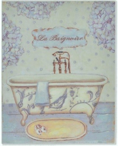 Cadre tableau bois baignoire - tableau,