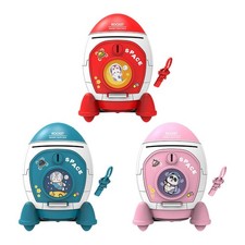 Tirelire en forme de fusée de