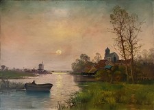 Tableau HST "Paysage lacustre