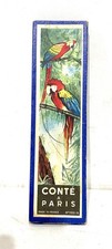 Ancienne Boîte de Crayon de Couleur Conté à Paris décor Perroquet