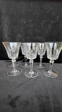 6 verres à vin en cristal de Sèvres modèle Niagara  H 14,5 cm
