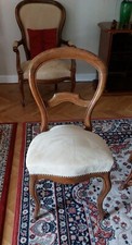 Chaises style Louis Philippe en bois plein (noyer) refaites à neuf