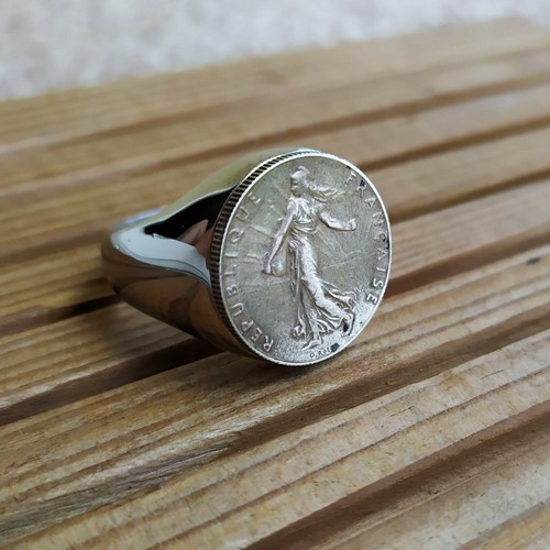 Bague chevalière véritable - bague,