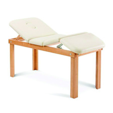 Skema Table de soins et d examen médical en bois 189x74cm 4 plans Marron clair