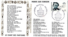 G435+ FDC ENVELOPPE  1er JOUR   LE CHANT DES PARTISANS  ANDRE MALRAUX.