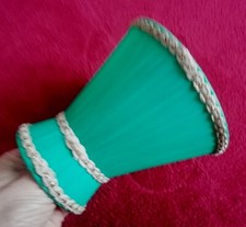 Ancien Petit Abat-jour à Pince en Ruban Vert Années 50