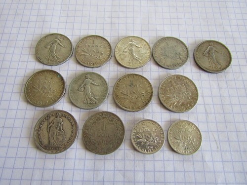 Lot pièces semeuse - 13,